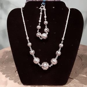 Sterling silver necklace set